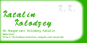 katalin kolodzey business card